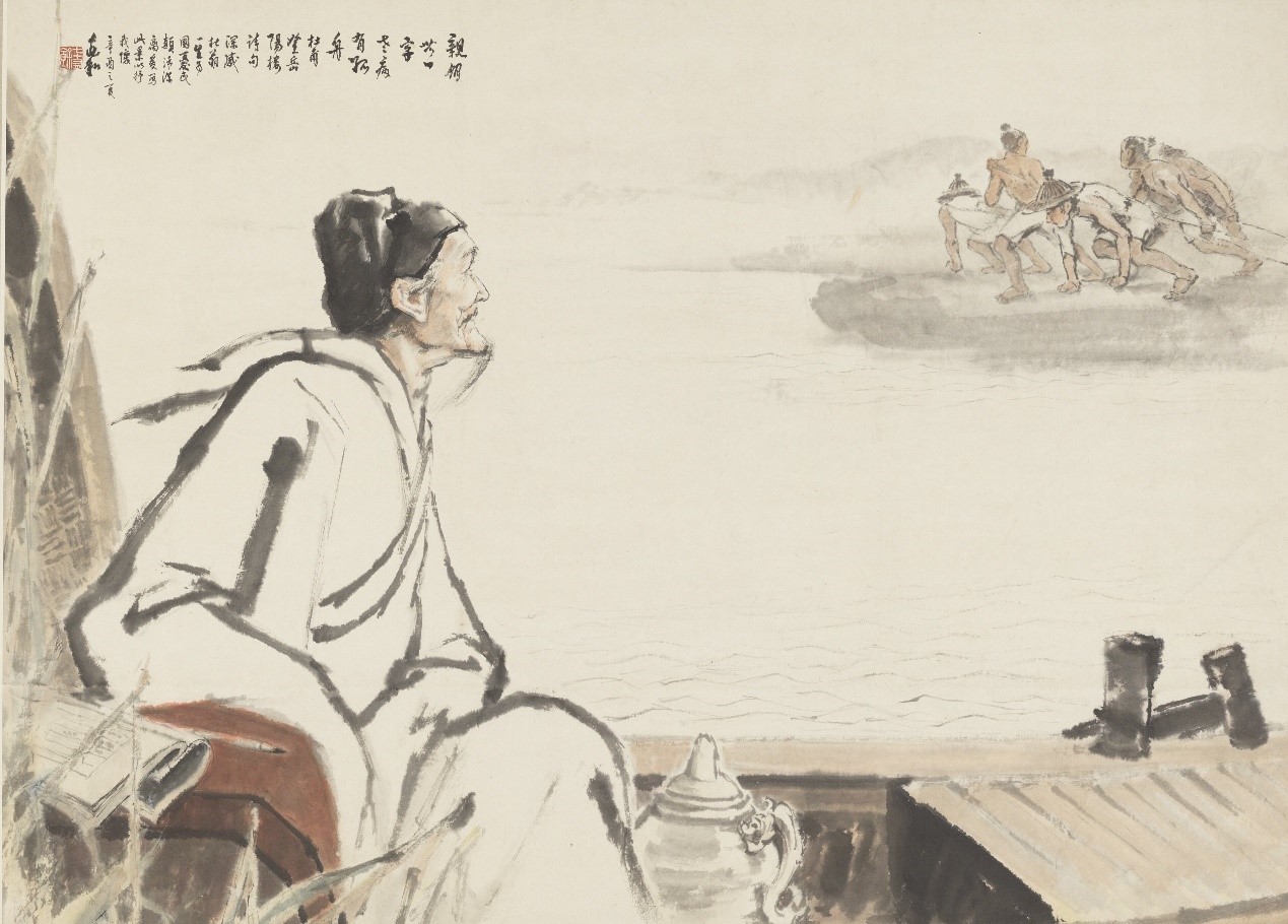 <h2>杜甫</h2><p>作者：蒋兆和（1904-1986）</p><p>创作年代：1981年</p><p>规格：91.5cm×127cm</p><p>品类：中国画</p>